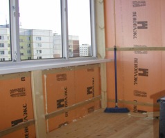 Фото отделки балконных стен пеноплексом