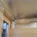 Монтаж пароизоляции на потолок бани