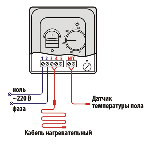 Инструкция по подключению терморегулятора
